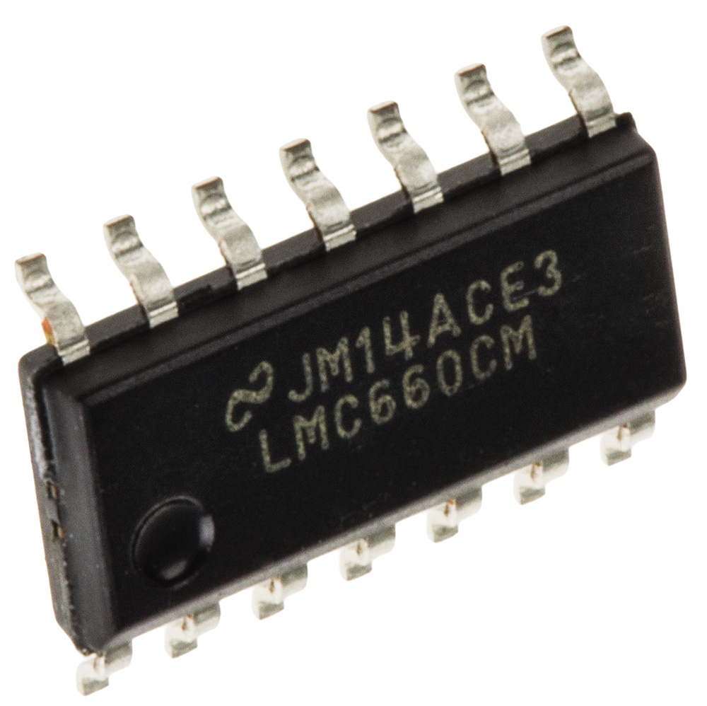LMC660CM/NOPB Texas Instruments, Operational Amplifier, 1.4 MHz, 14-Pin 15.5 V SOIC