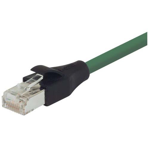 L-ComTRD, 2.13m Cat5e, Green RJ45 to Male RJ45 Male, Aluminium/Polyester Foil Shielded, Terminated PVC Sheath