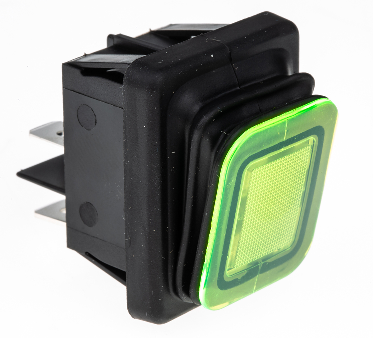 Molveno Illuminated DPST, On-Off Rocker Switch Panel Mount