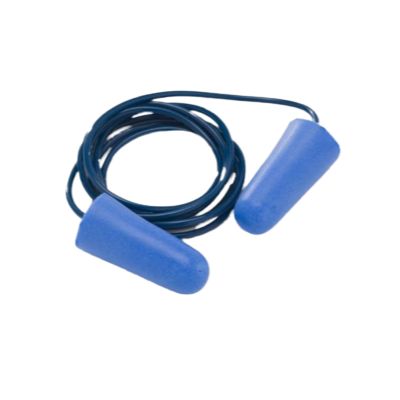 RS PRO Blue Disposable Corded Ear Plugs, 37dB Rated, Metal Detectable, 200 Pairs