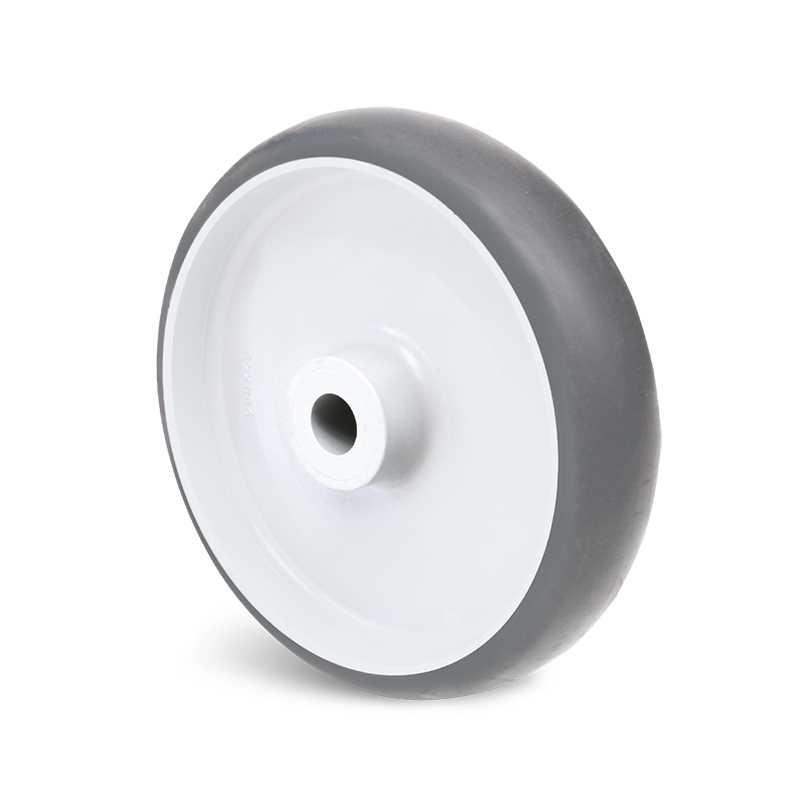 Guitel Hervieu Grey Thermoplastic Rubber Impact Resistant, Quiet Operation Trolley Wheel, 40kg