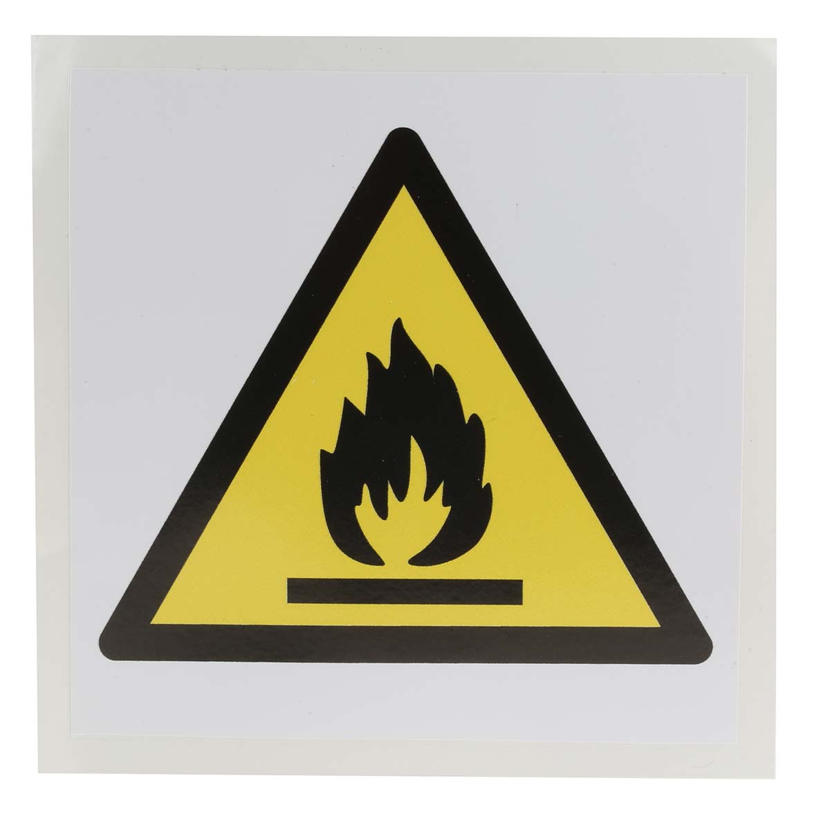 RS PRO Self-Adhesive Fire Safety Hazard Warning Sign