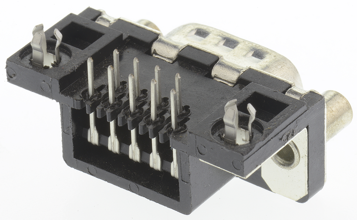 Amphenol Communications Solutions Delta D 9 Way Right Angle Through Hole D-sub Connector Plug, 2.74mm Pitch