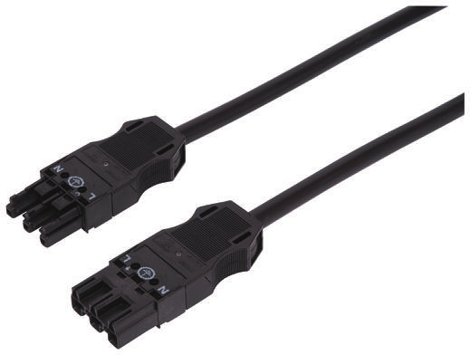 WAGO Straight WINSTA Socket to Straight WINSTA Plug Power Cord, 3m
