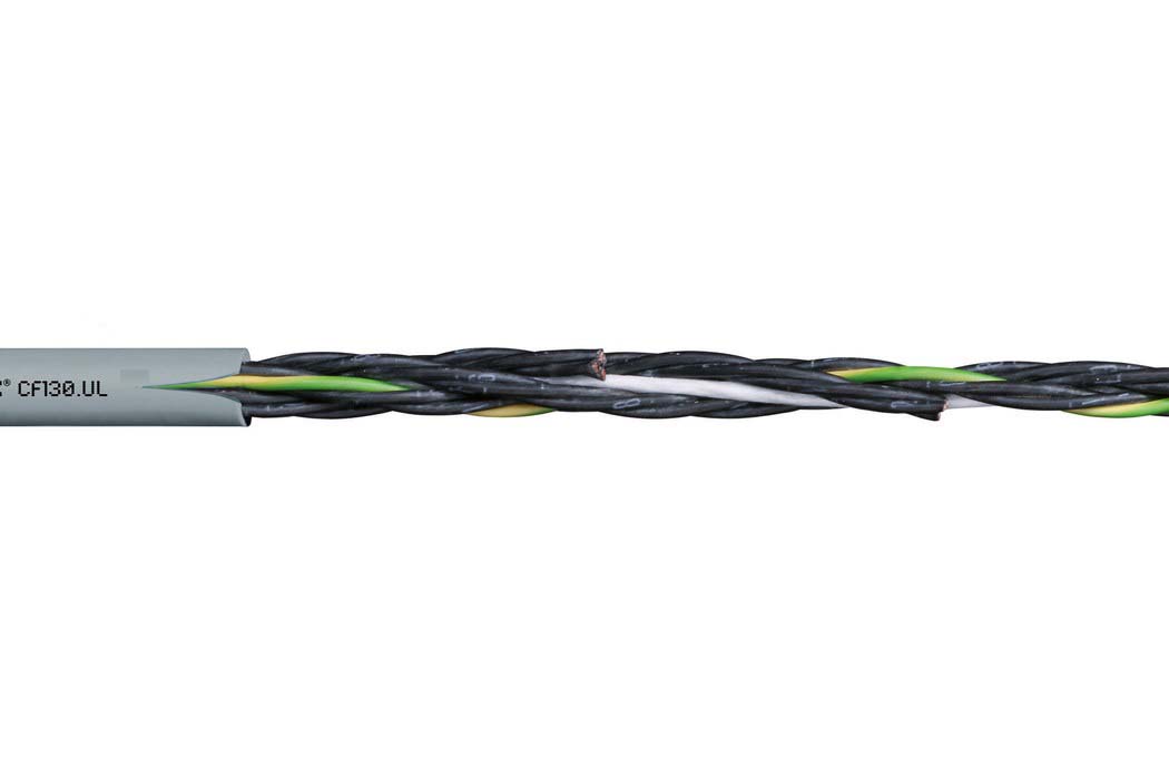 Igus Chainflex CF130.UL Control Cable, 3 Cores, 1.5 mm² 15 AWG, Unscreened, 10 m, Grey Thermoplastic Elastomer Sheath