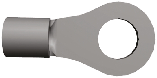 TE Connectivity, Budget Uninsulated Ring Terminal, M4 (#8) Stud Size, 0.26mm² to 1.65mm² Wire Size
