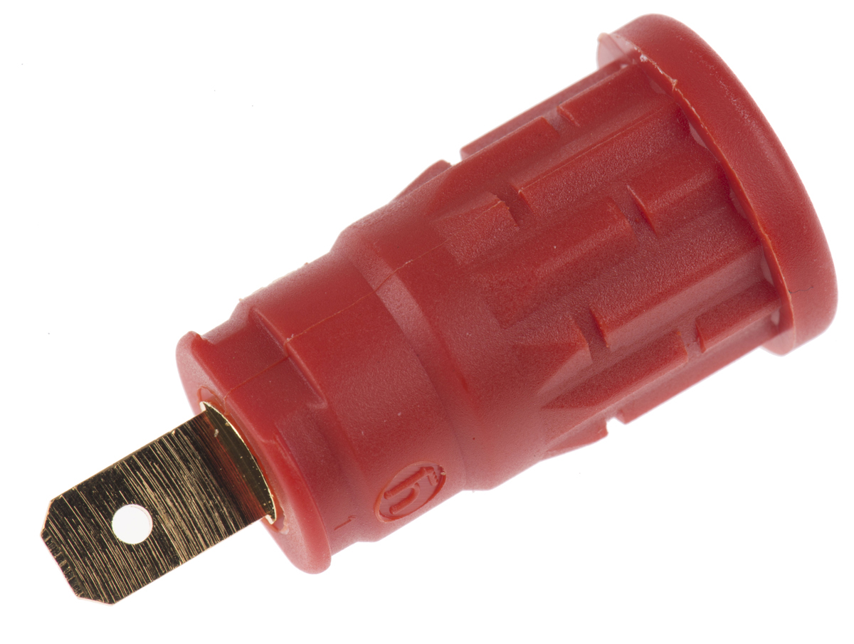 Hirschmann Test & Measurement Red Female Banana Socket, 4 mm Connector, 24A, 1000V ac/dc, Gold Plating