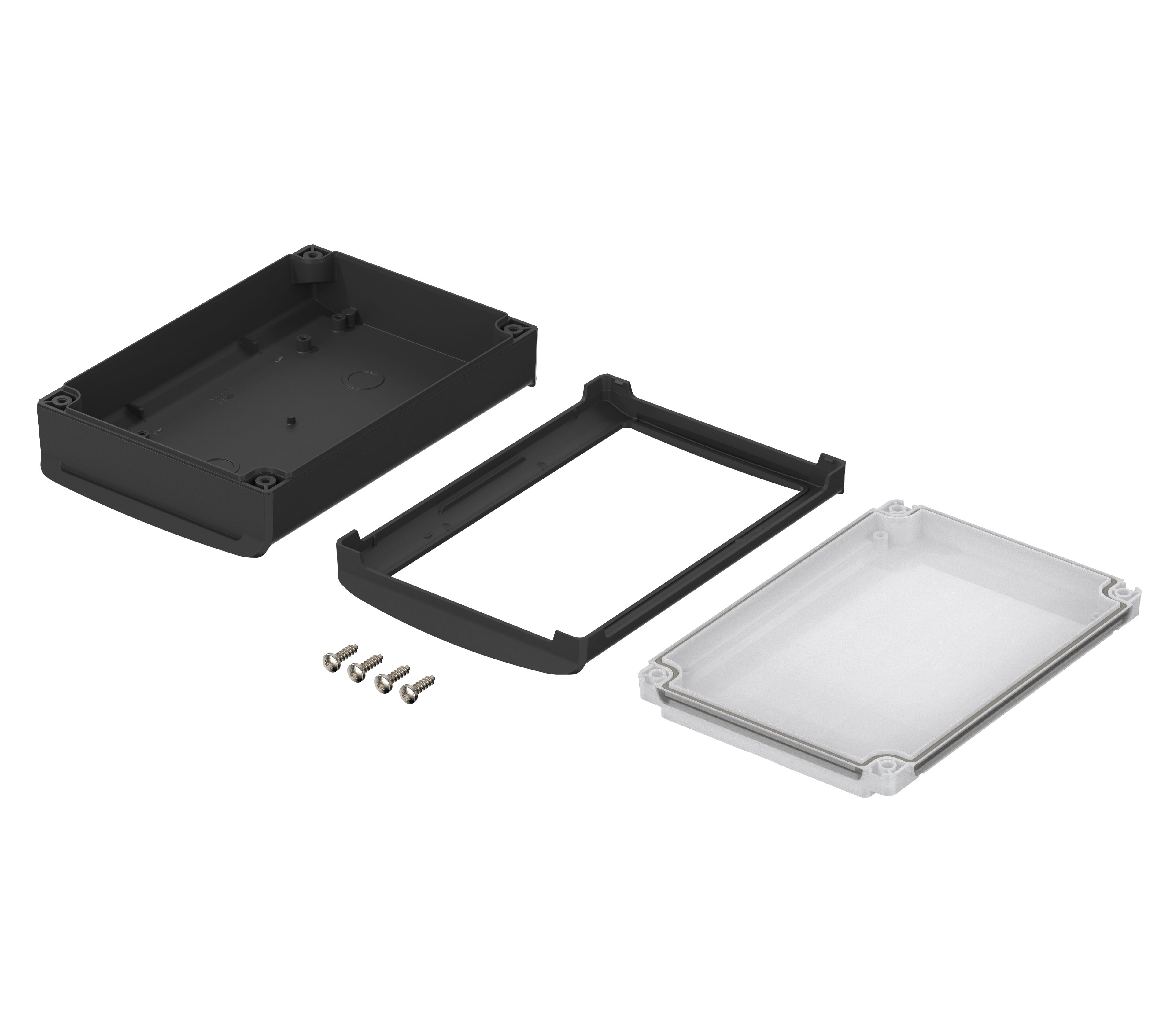 Bopla BoVersa Series Black, Transparent Polycarbonate General Purpose Enclosure, 180 x 120 x 52mm