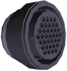 TE Connectivity Circular Connector, 37 Contacts, Cable, Standard Connector, Plug, Female, CPC Series