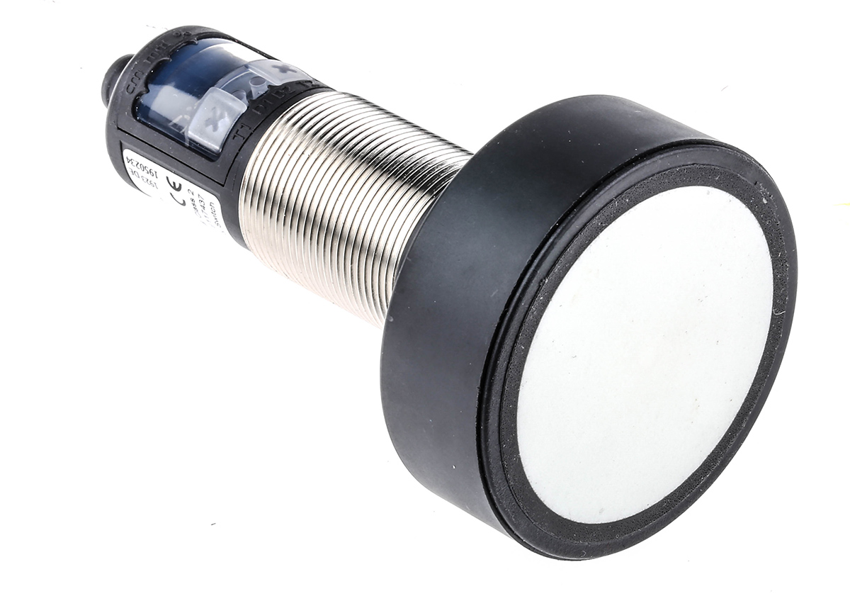 BALLUFF Ultrasonic Threaded Barrel Proximity Sensor, M30, 6 m Detection, PNP NO/NC, 9 → 30 V dc