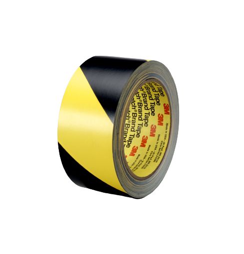 3M 5702 Black, Yellow Vinyl 33m Hazard Tape, 0.14mm Thickness