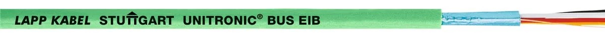 Lapp UNITRONIC BUS EIB Data Cable, 2 Cores, 0.8 mm² CSA 18 AWG, Screened, 100 m, Green Polyvinyl Chloride Sheath