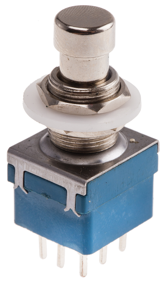 RS PRO Push Button Switch, Latching, PCB, 12.2mm Cutout, 3PDT