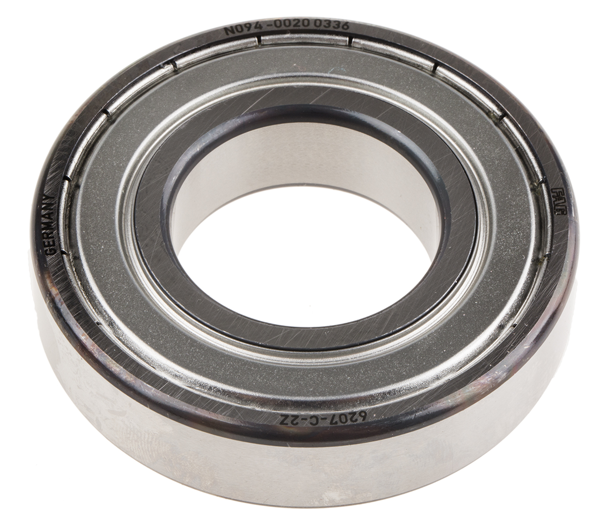 FAG 6207-C-2Z 1 Row Ball Bearing - 35 mm ID, 72 mm OD