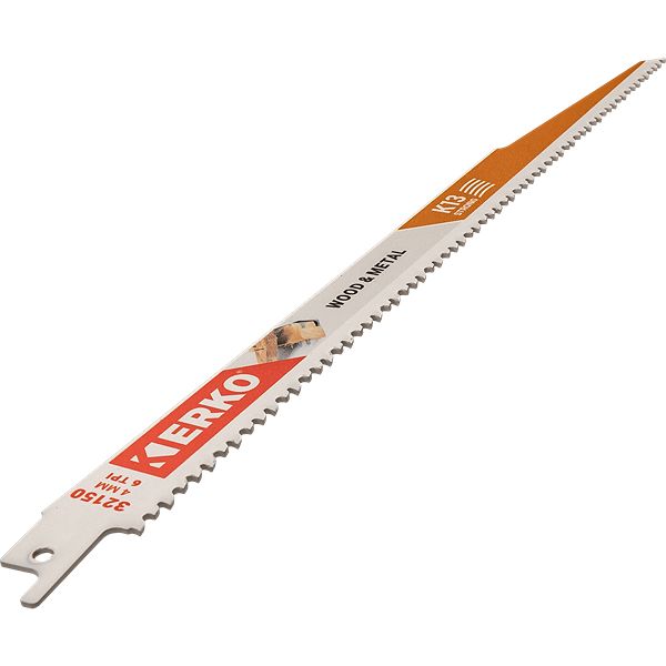ERKO, 6 Teeth Per Inch Wood 300mm Cutting Length Reciprocating Saw Blade, Pack of 5