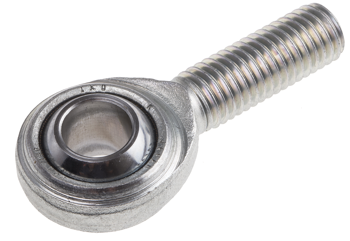 RS PRO M14 x 2 Male Steel Rod End, 14mm Bore, 77mm Long, Metric Thread Standard, Male Connection Gender