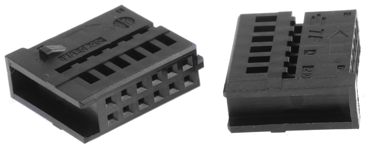 TE Connectivity, Micro Quadlok System Automotive Connector Socket Black 12 Way, Crimp Termination 1379219-1