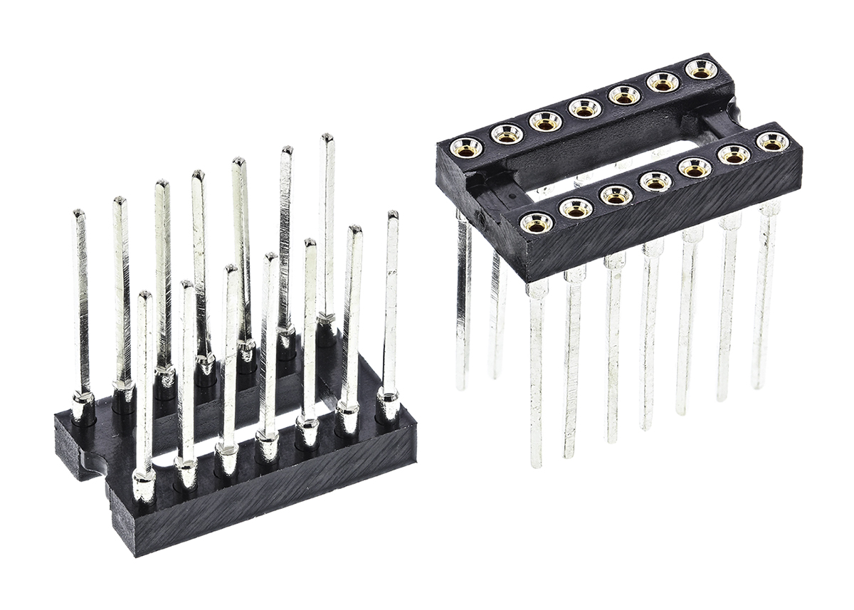 Winslow 2.54mm Pitch Vertical 14 Way, Through Hole Turned Pin Open Frame IC Dip Socket, 5A