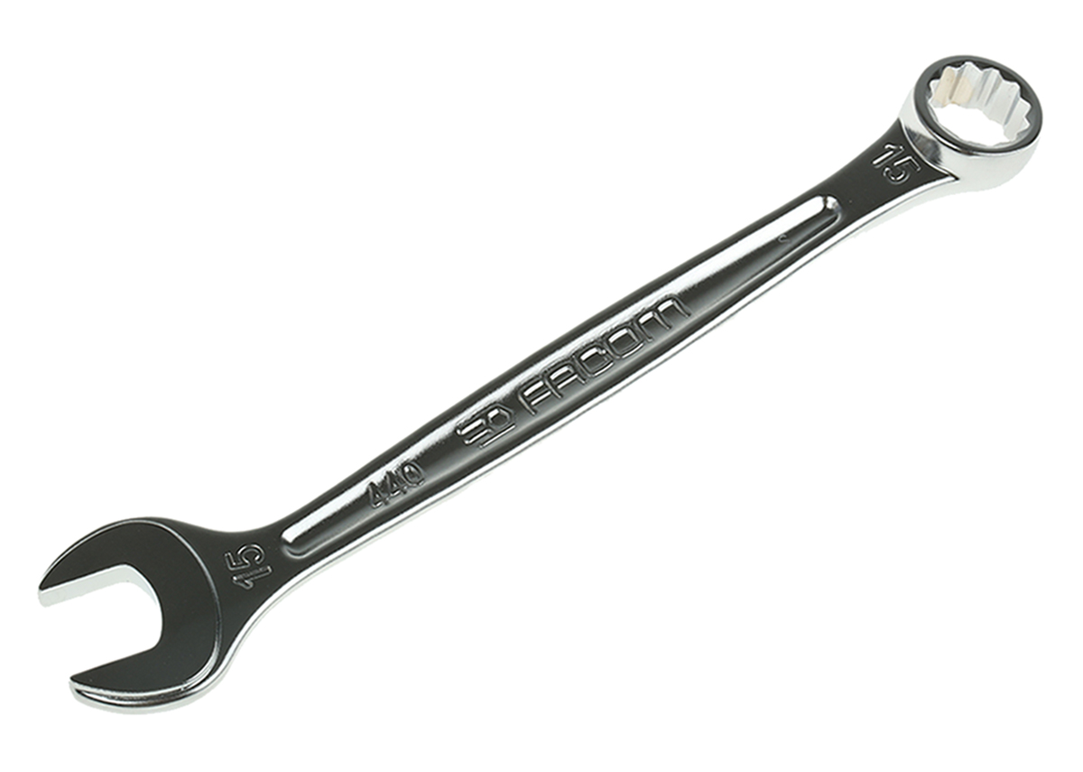 Facom 440 Series Combination Spanner, 15mm, Metric, Double Ended, 185 mm Overall