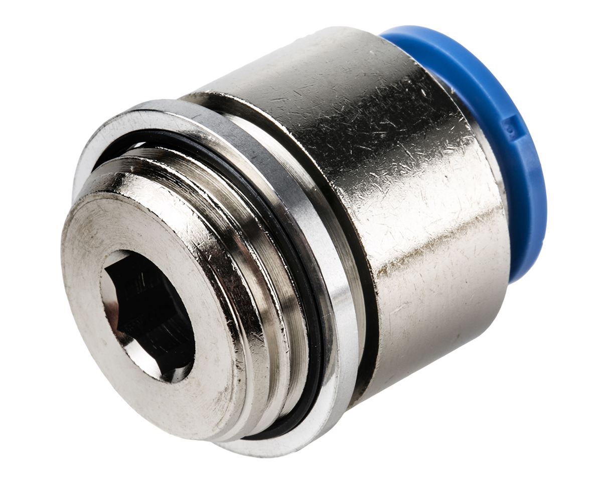 Festo QS Series Straight Threaded Adaptor, G 1/2 Male to Push In 12 mm, Threaded-to-Tube Connection Style, 186115