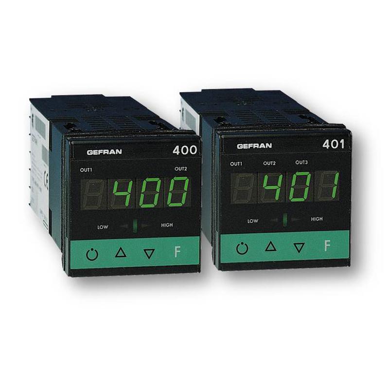 Gefran 400 Panel Mount Controller, 48 x 48 (1/16 DIN)mm 1 Input, 2 Output Electromechanical Relay, 240 V Supply Voltage