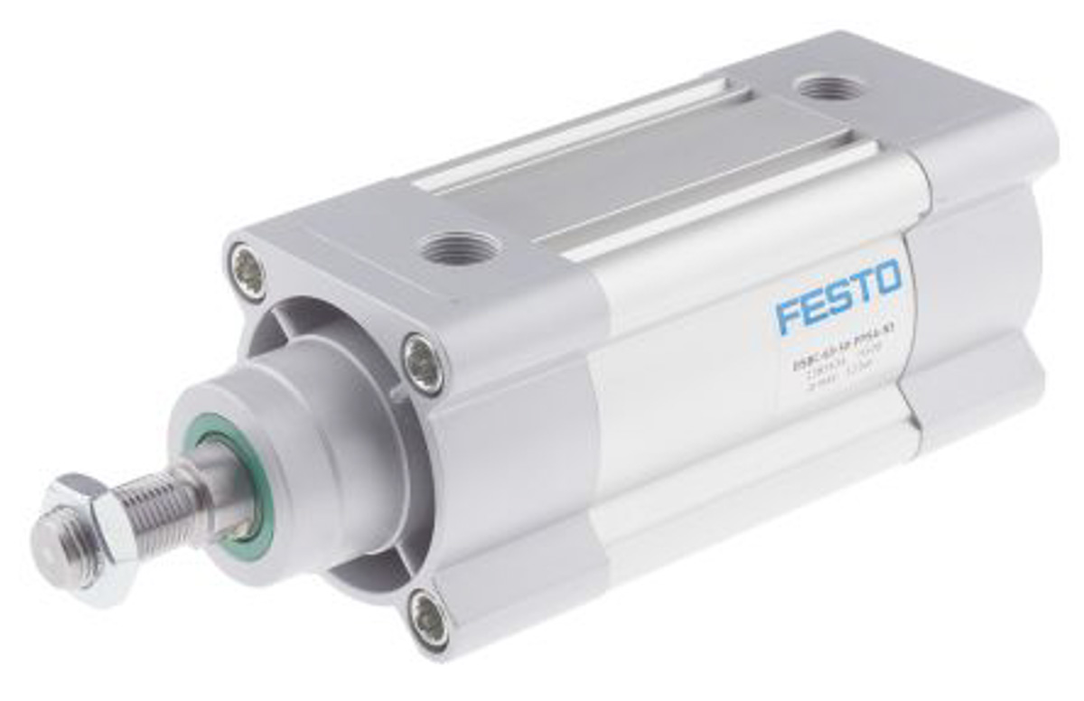 Festo Pneumatic Piston Rod Cylinder - 1383589 63 mm Bore, 500 mm DSBC Series, Double Acting Acting