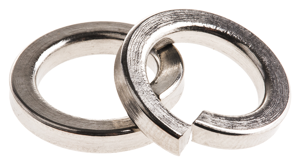 RS PRO A2 304 Stainless Steel Locking Washers, M10, DIN 7980
