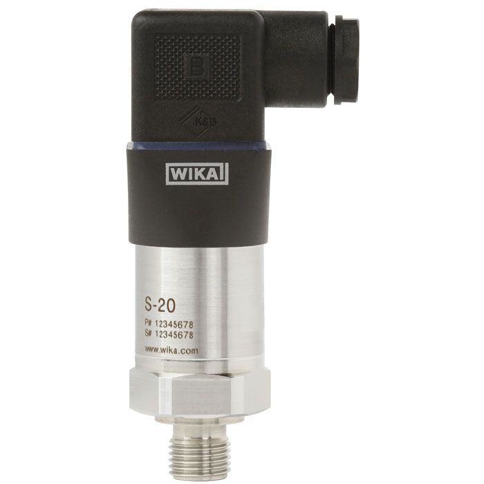 WIKA S-20 Series Pressure Sensor, 0bar Min, 25bar Max, Current (2-Wire) Output, Gauge Reading