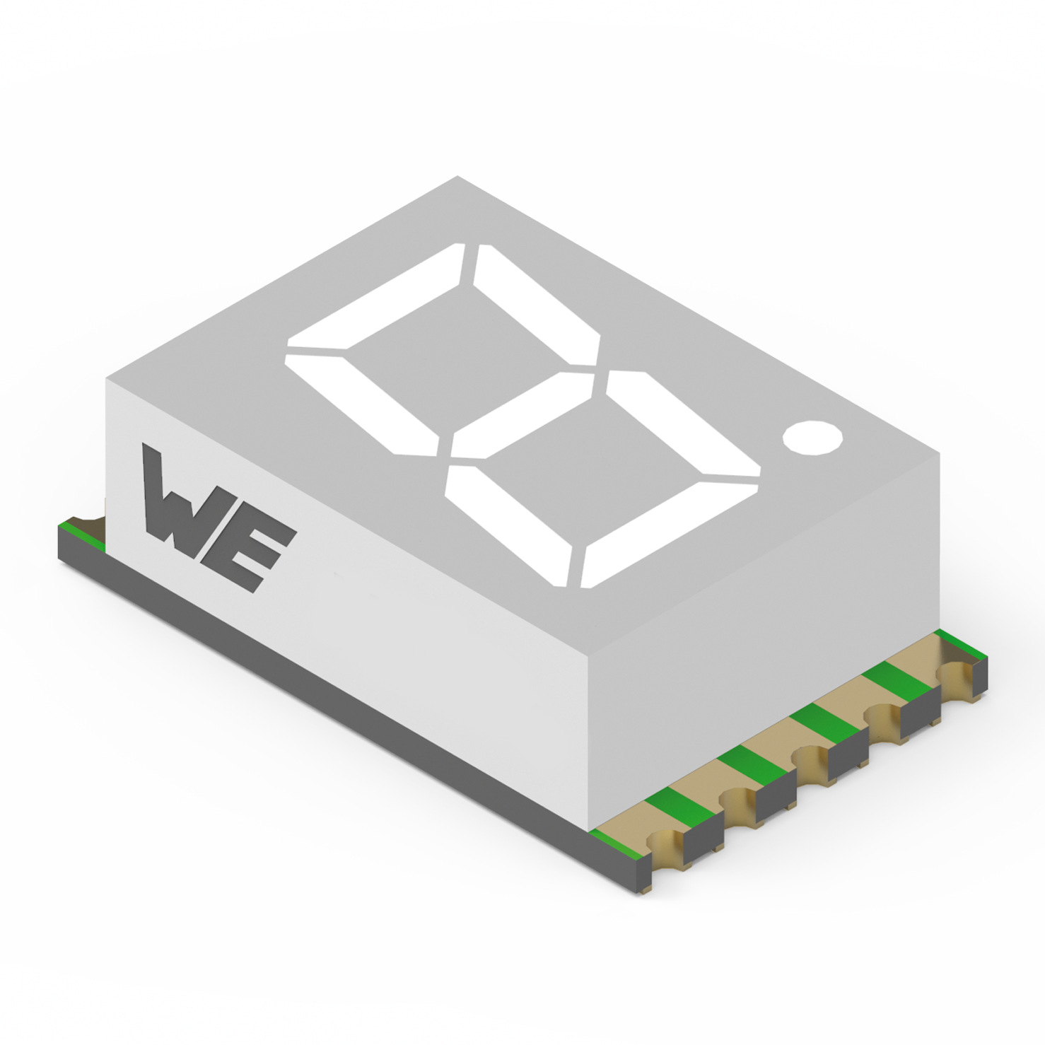 157143S12700 Wurth Elektronik 7-Segment LED Display, CC Super Red 28 mcd RH DP 14.2mm