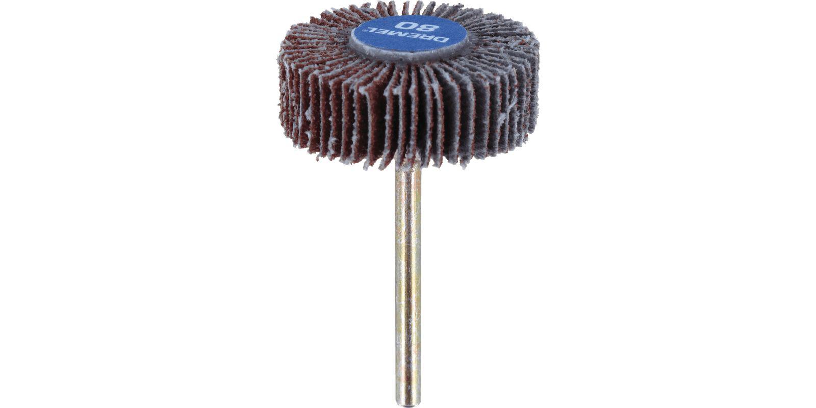 Dremel 502 Aluminium Oxide Flap Wheel, 28.6mm Diameter, P80 Grit, Coarse/Fine