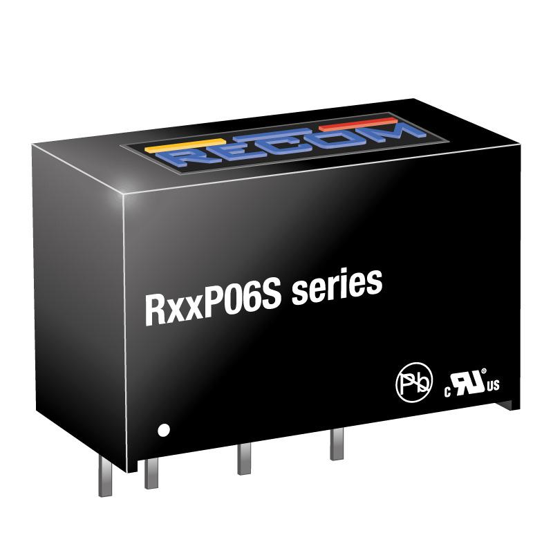 Recom R24P DC-DC Converter, 6V dc/ 167mA Output, 21.6 → 26.4 V dc Input, 1W, Through Hole, +90°C Max Temp -40°C
