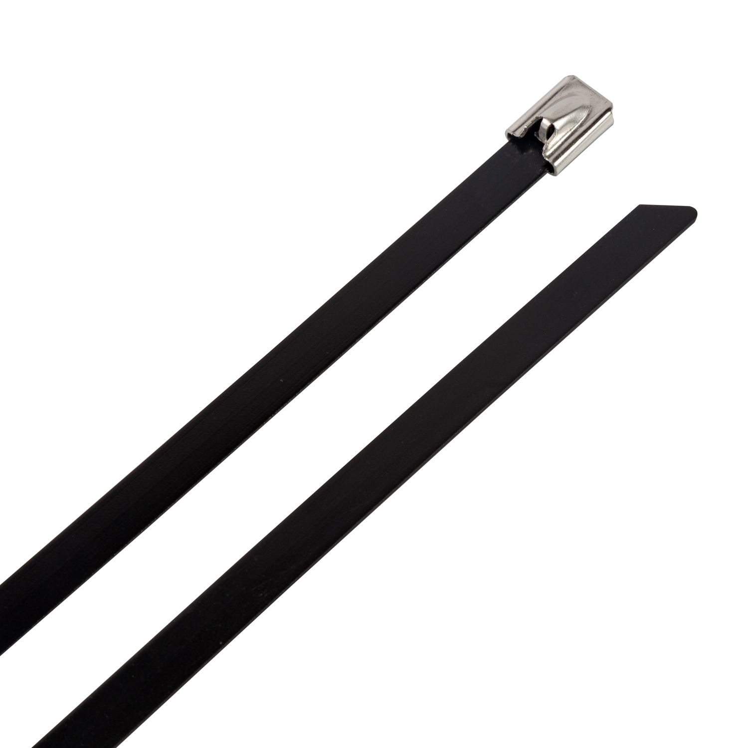 RS PRO Cable Tie, 550mm x 8 mm, Black 316 Stainless Steel, Pk-100