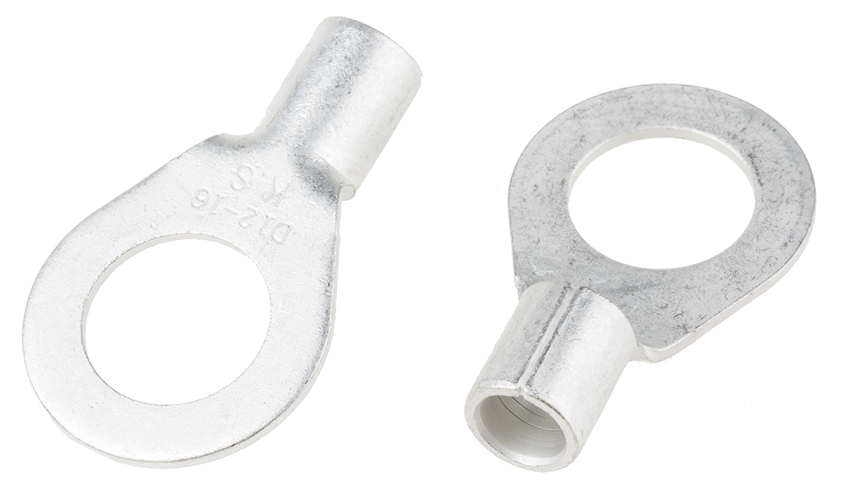 RS PRO Uninsulated Ring Terminal, 13mm Stud Size, 16mm² to 16mm² Wire Size