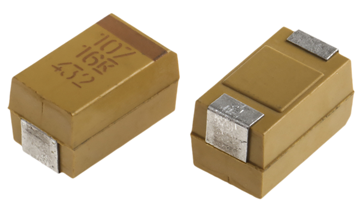 KEMET 100μF MnO2 Tantalum Capacitor 16V dc, T491 Series
