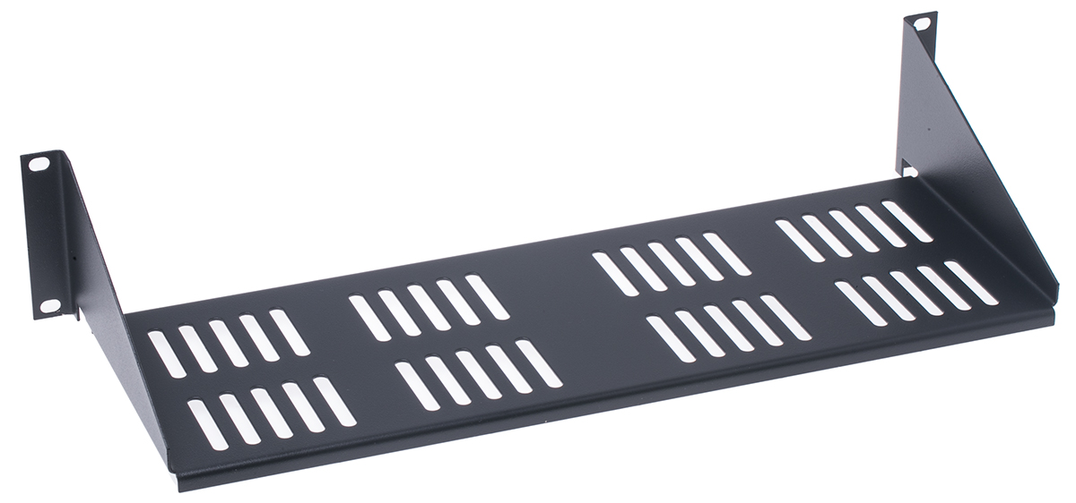 CAMDENBOSS Black Cantilever Shelf, 2U, 20kg Load, 446mm x 180mm