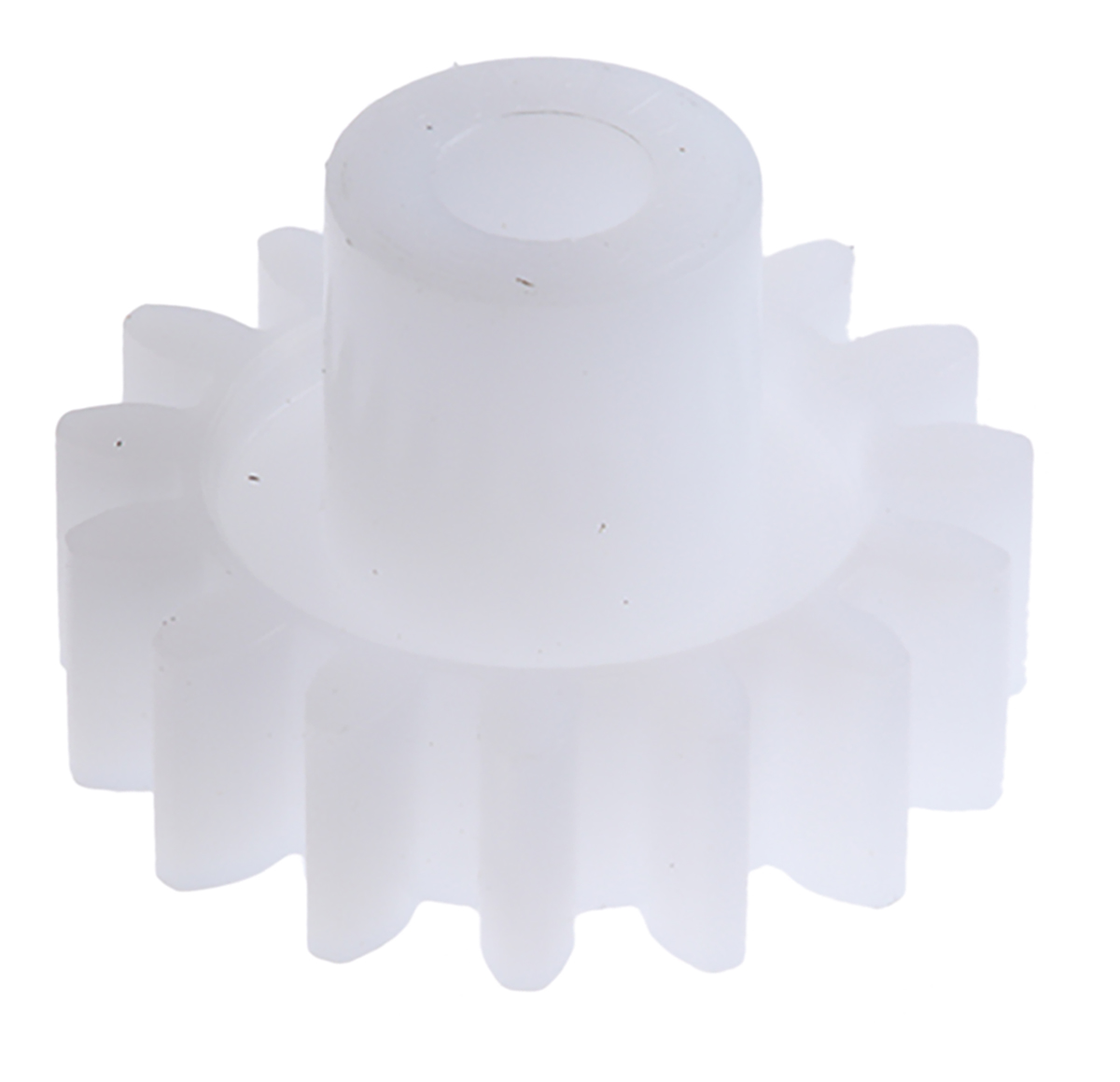 RS PRO POM 15 Teeth Spur Gear, 0.8 Module, 3mm Bore Diam, 12mm Pitch Diam, 6mm Hub Diam