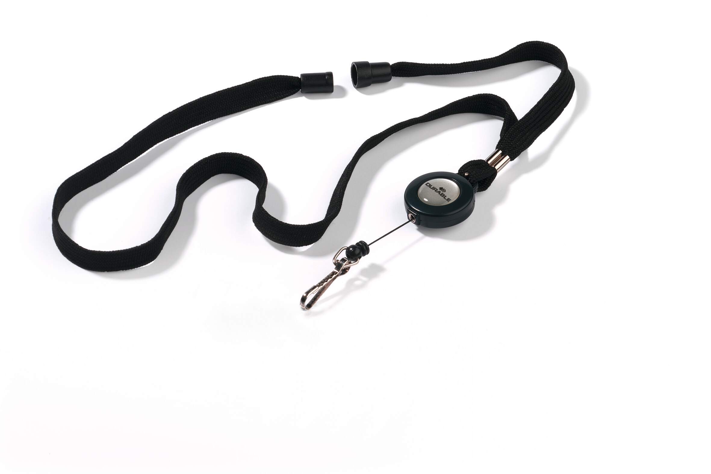 Durable Black Lanyard With Badge Reel