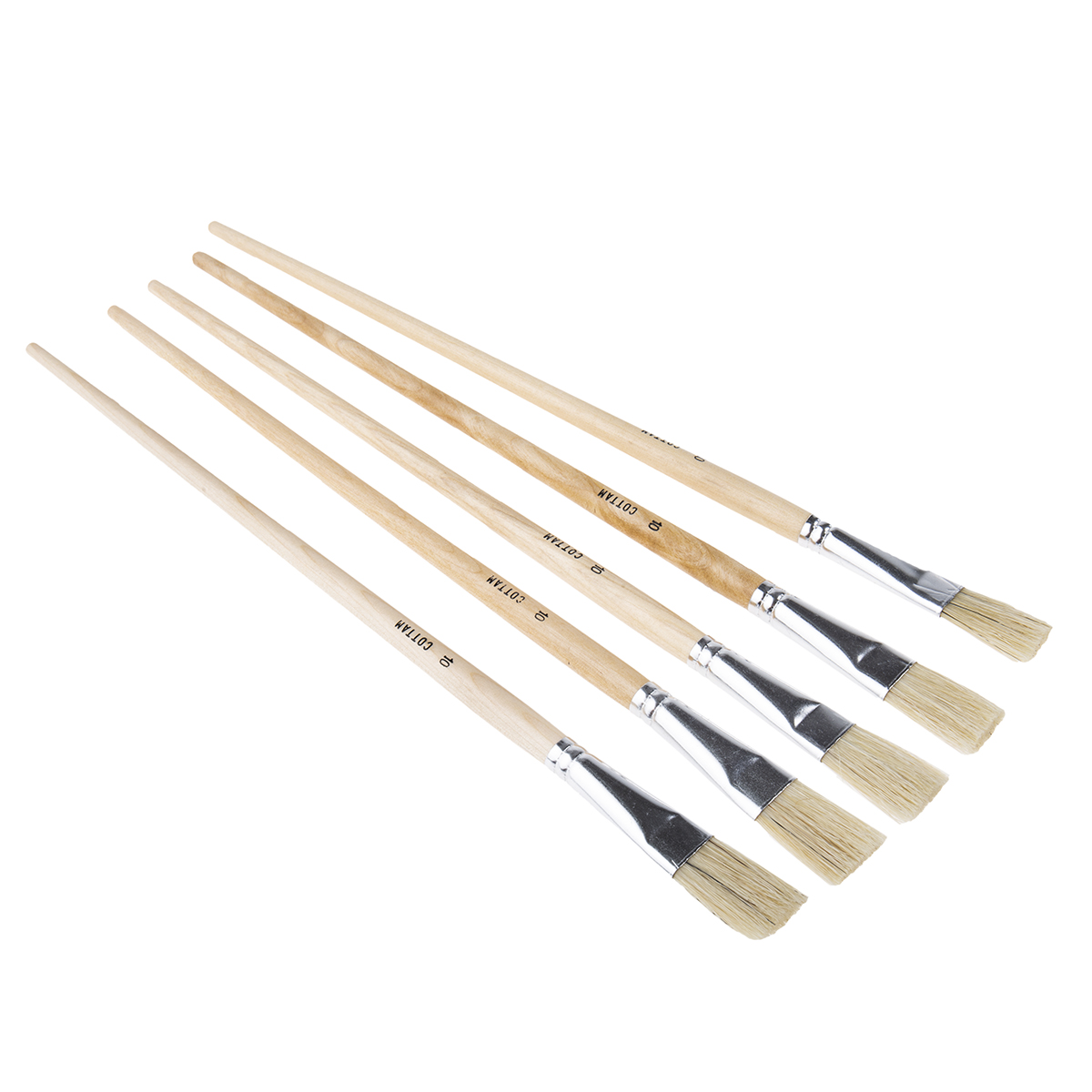 Cottam Thin 19mm Synthetic Paint Brush Set with Flat Bristles