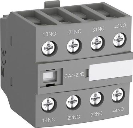 ABB Auxiliary Contact, 4 Contact, 3NC + 1NO, Front Mount CA4