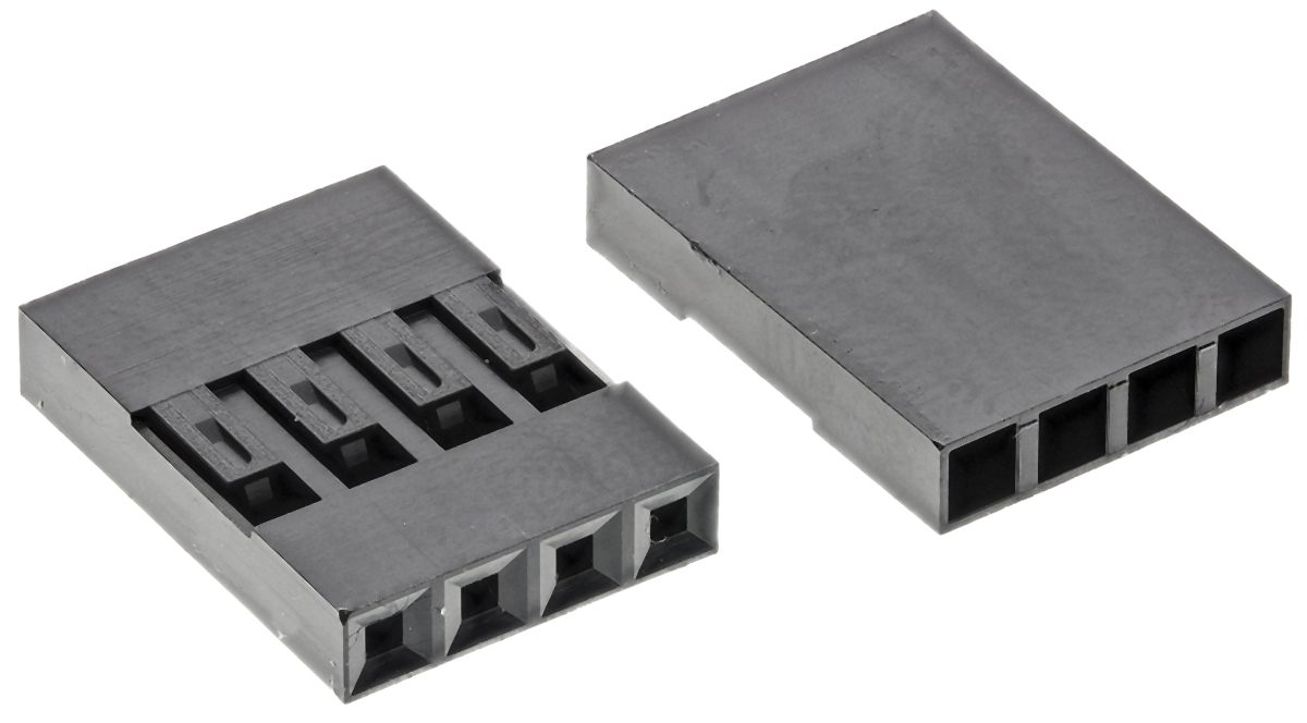 Amphenol Communications Solutions, Mini-PV Female Connector Housing, 2.54mm Pitch, 4 Way, 1 Row