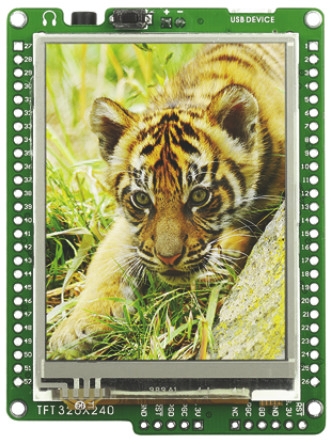 MikroElektronika MIKROE-597, mikromedia for PIC32 2.8in TFT Color Display Development Board With PIC32MX460F512L