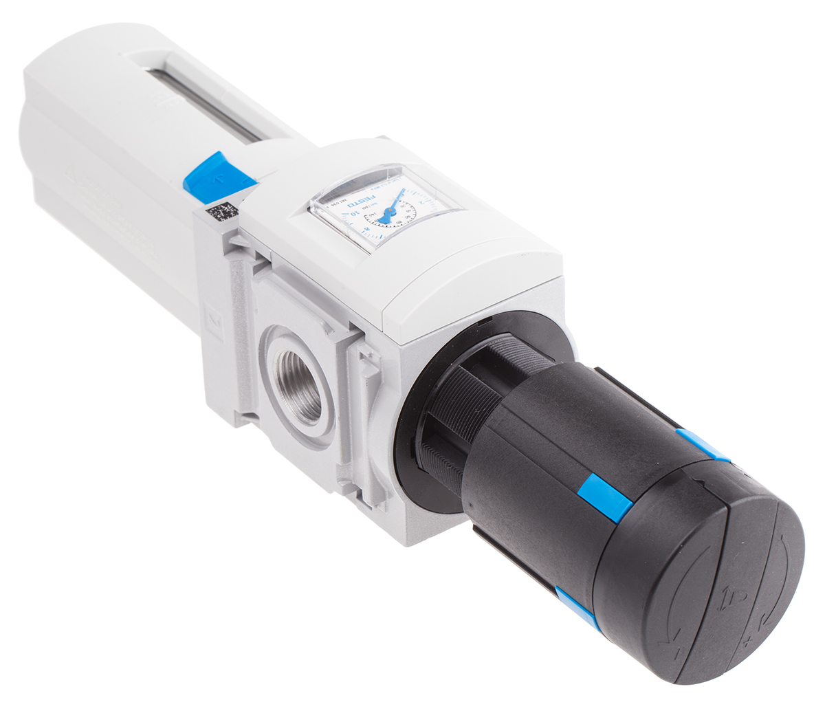 Festo MS6-LFR Polycarbonate Filter Regulator, 40μm, G 1/2, Automatic, 12 bar, 529182