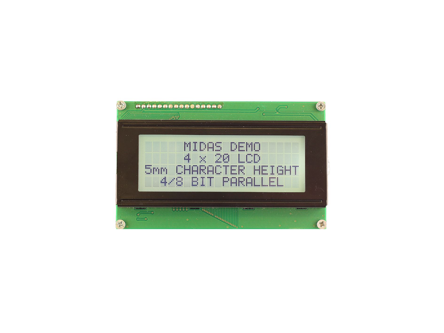 Midas MC42005A6W-FPTLW3.3-V2 Alphanumeric LCD Display, 4 Rows by 20 Characters