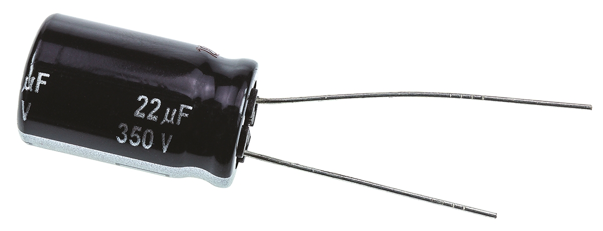 Panasonic 22μF Aluminium Electrolytic Capacitor 350V dc, Radial, Through Hole - EEUEE2V220
