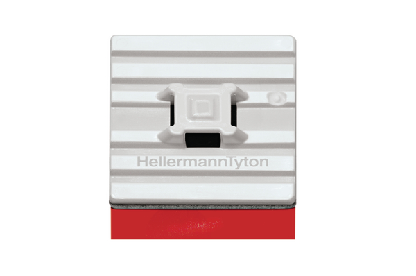 HellermannTyton Self Adhesive White Cable Tie Mount 28 mm x 28mm, 5.4mm Max. Cable Tie Width