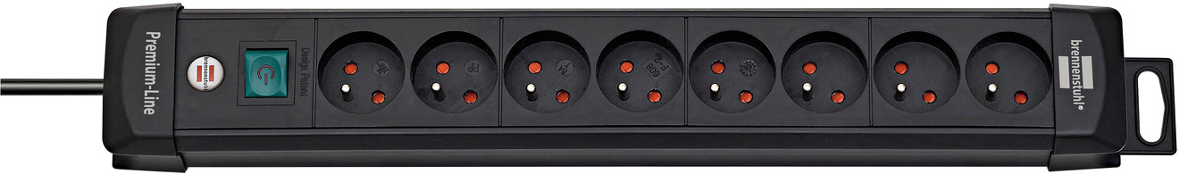 brennenstuhl Type E - French 8 Gang Distribution Unit, 3m Cable, No, 16A, 230 V, No, Surge Protected
