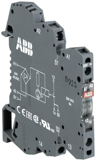 ABB Solid State Relay, DIN Rail Mount, 230 V ac/dc Control