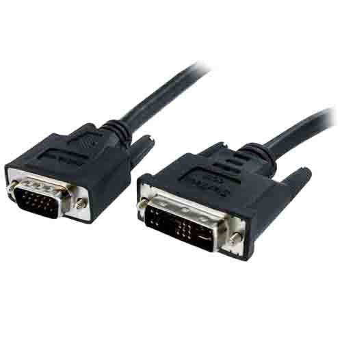 StarTech.com, Male DVI-A to Male VGA  Cable, 1mBlack sheath
