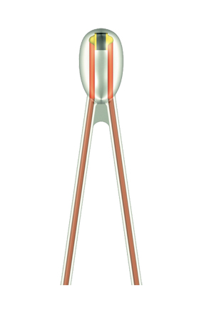 EPCOS Glass Encapsulated NTC Thermistor, NTC Type, 0.4 x 66mm