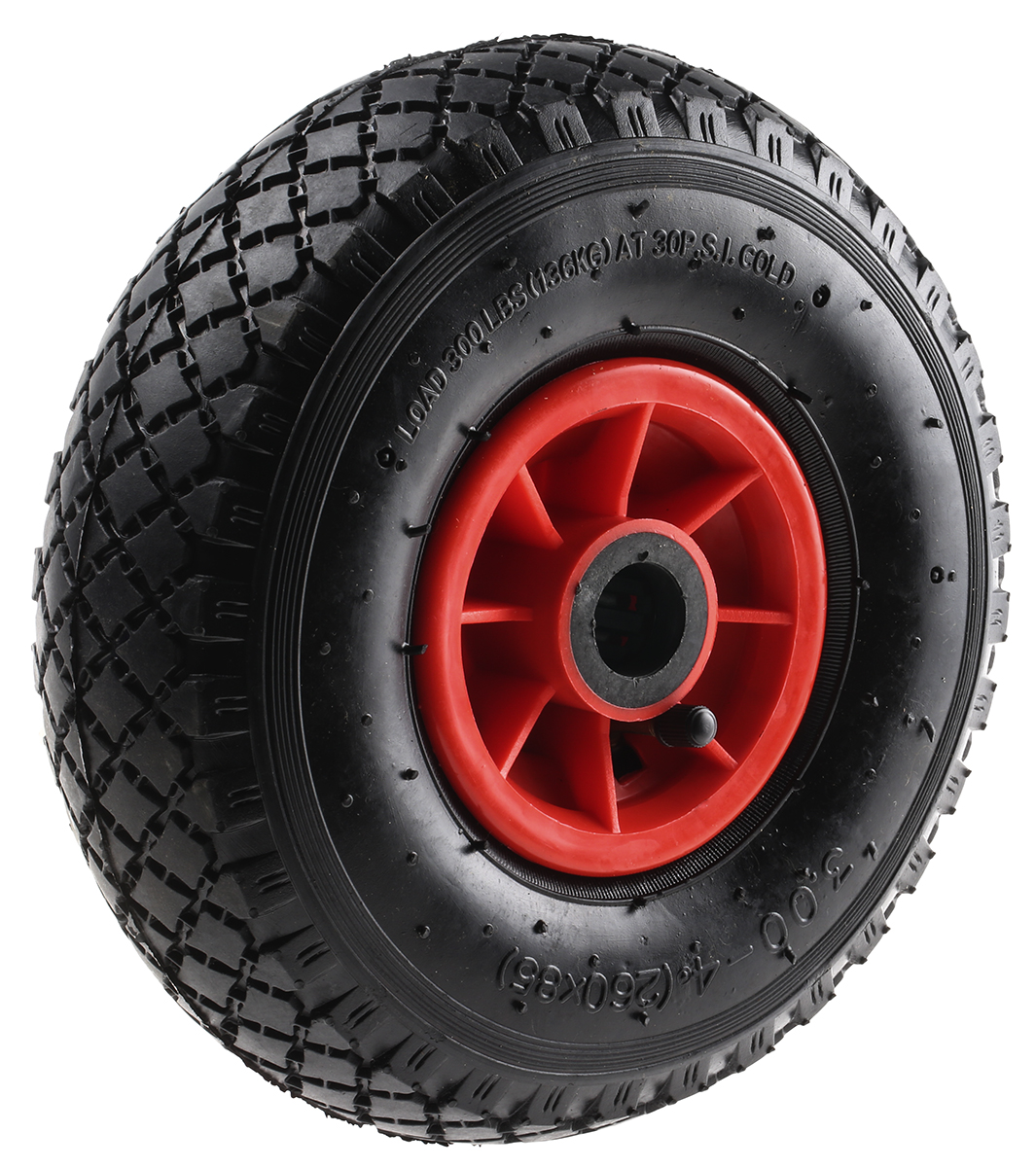 Guitel Hervieu Black, Red Rubber Low Starting Resistance Trolley Wheel, 150kg